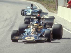 Ronnie Peterson driving the Lotus 72E at Anderstop 1973.