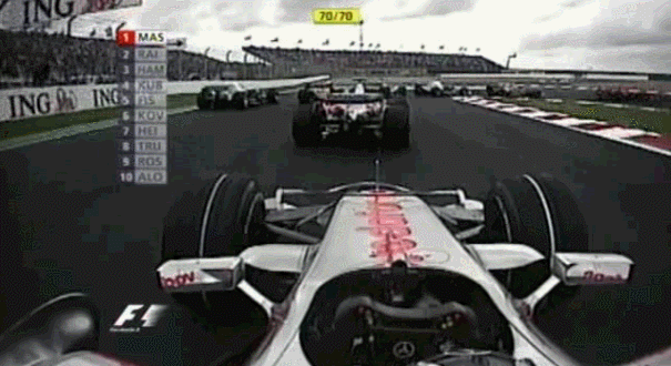 Alonso first lap 2007 French GP