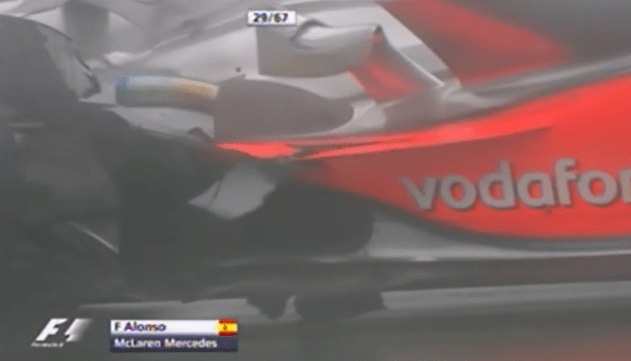 Alonso damage 2007 Japanese GP