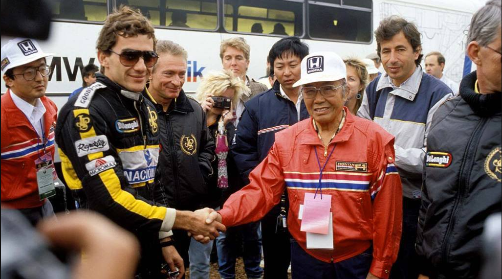 Ayrton Senna y Soichiro Honda