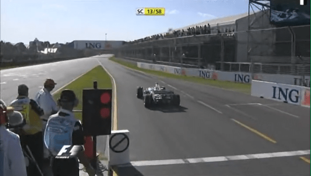 Barrichello pit penalty 2008 Australian GP