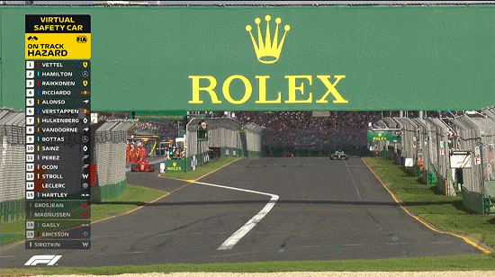 2018 Australian GP - Vettel overtakes Hamilton