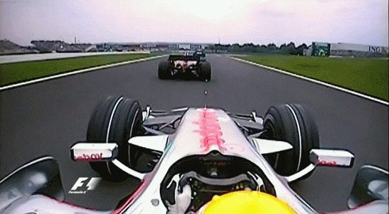 2008 French GP . Hamilton botched pass