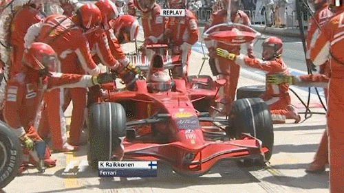 2008 European GP - Kimi's botched pit stop