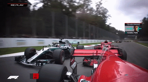 2018 Italian GP - Vettel and Hamilton clash - Raikkonen OnBoard