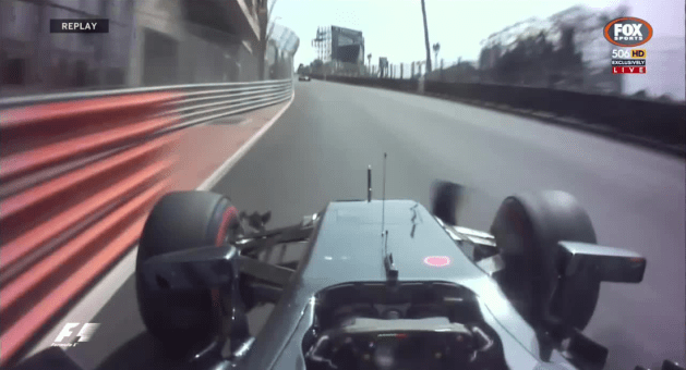 2016 Monaco GP - Button OnBoard drain cover