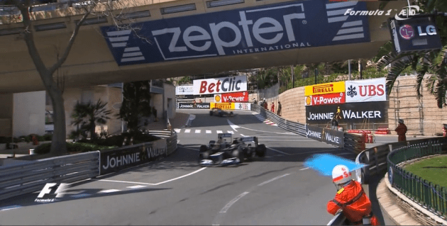 Monaco 2012 - Perez and Maldonado clash