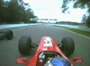2000 German GP - Barrichello overtakes